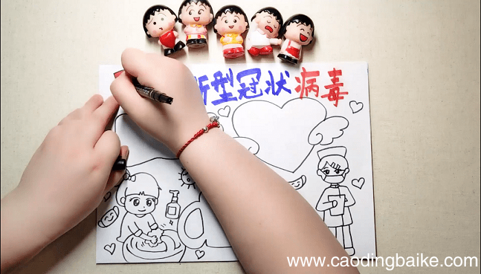 新型冠状病毒手抄报 新型冠状病毒画报