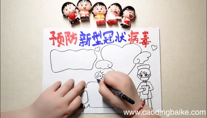 新型冠状病毒手抄报 新型冠状病毒画报