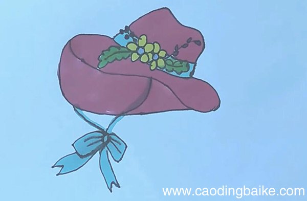 花花帽简笔画