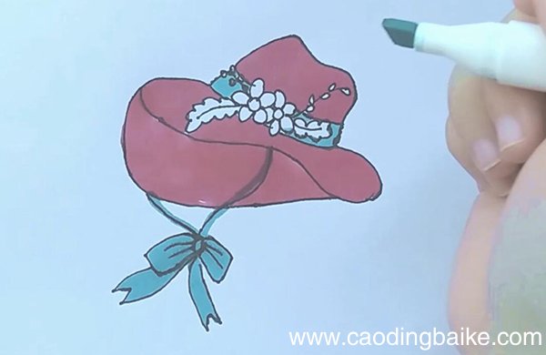 花花帽简笔画