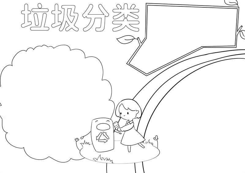 垃圾分类手抄报 垃圾分类手抄报画法