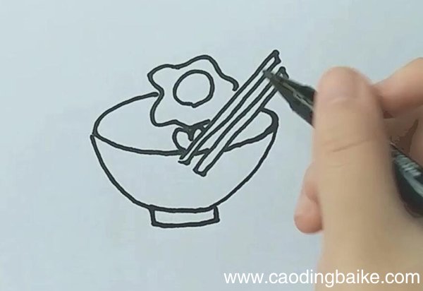 鸡蛋面简笔画