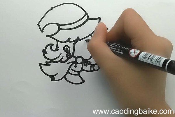 万圣节漂亮的女巫简笔画 万圣节漂亮的女巫的画法