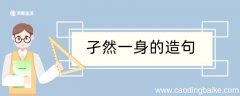 孑然一身造句 孑然一身造句咋写