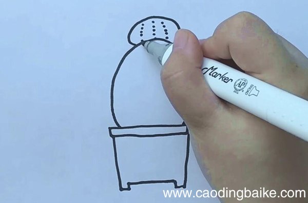 仙人球简笔画仙人球怎么画