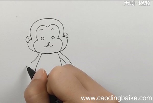 小猴子的简笔画