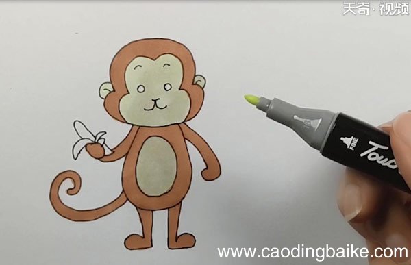 小猴子的简笔画