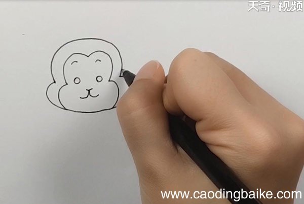 小猴子的简笔画