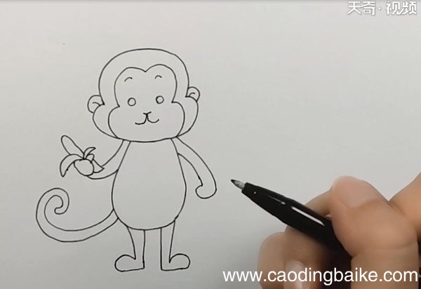 小猴子的简笔画