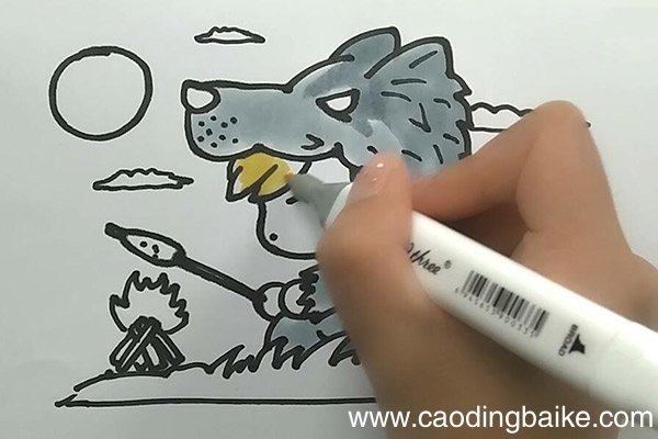 万圣节狼少年简笔画 万圣节狼少年的画法