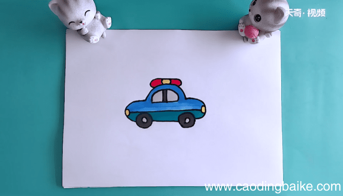 警车的简笔画 警车的简笔画报