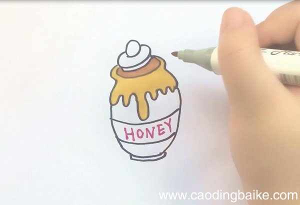 蜂蜜简笔画