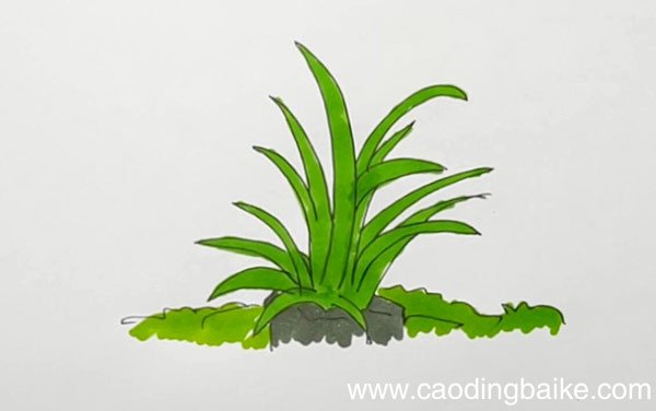 草丛简笔画