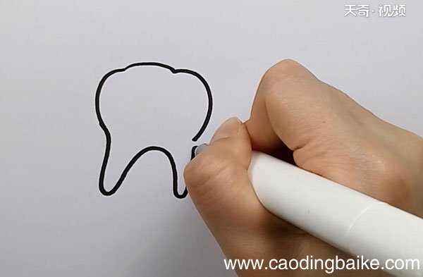 牙齿简笔画