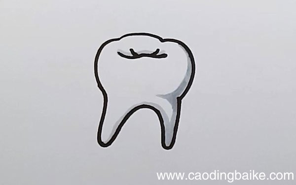 牙齿简笔画