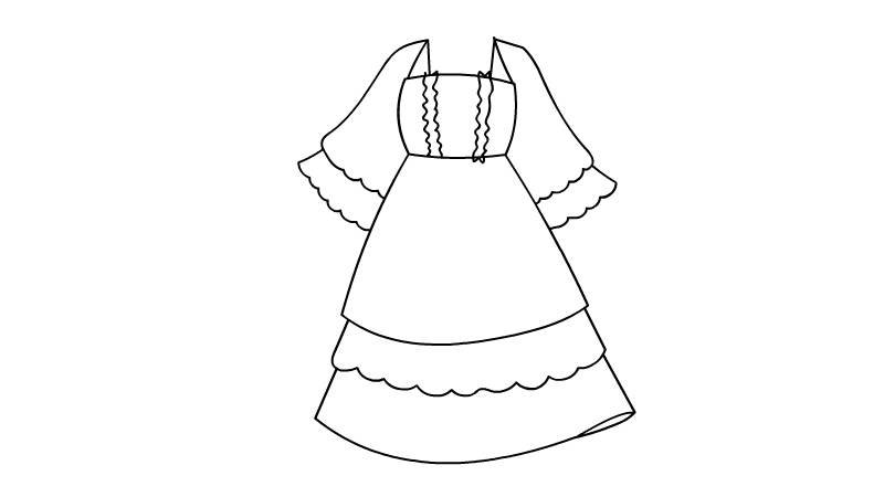 公主裙简笔画 公主裙简笔画画法