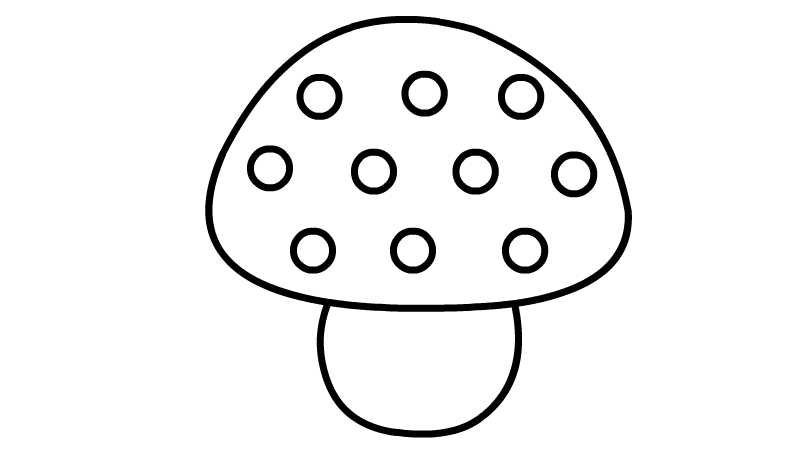 蘑菇简笔画