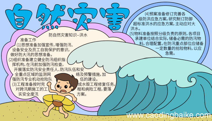 自然灾害手抄报内容 自然灾害手抄报内容的画法