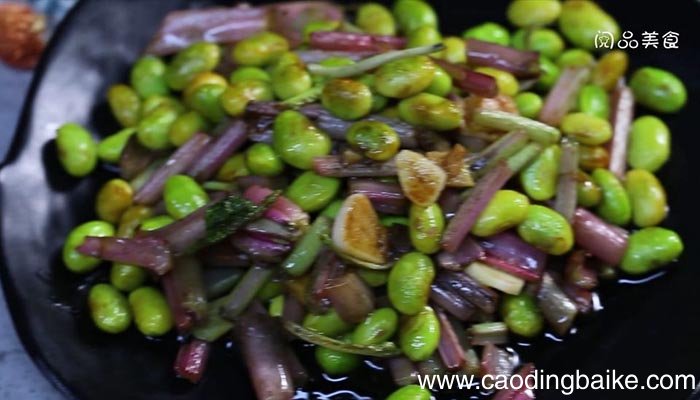萝卜缨炒毛豆的做法 萝卜缨炒毛豆