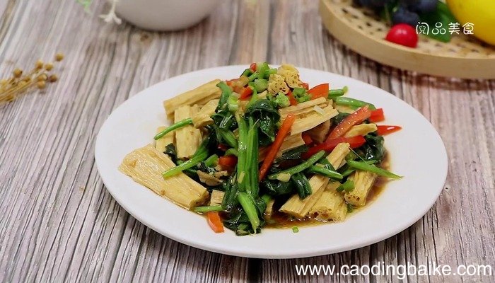 菠菜炒腐竹的做法 菠菜炒腐竹怎么做好吃
