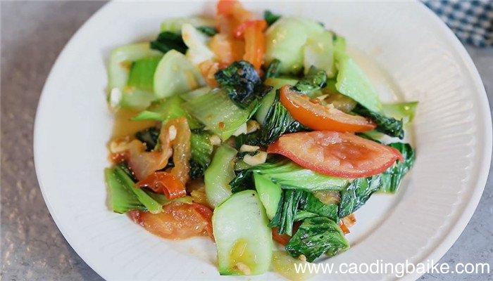 西红柿炒油菜怎么做 西红柿炒油菜的做法