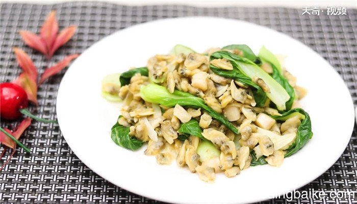 干贝蛤蜊肉扒青菜的做法 干贝蛤蜊肉扒青菜怎么做