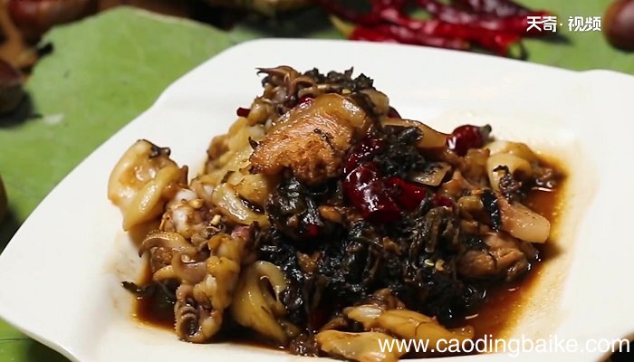 盐菜炒乌贼怎么做 盐菜炒乌贼的做法