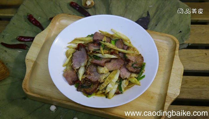 泡椒腊肉炒笋 泡椒腊肉炒笋的做法
