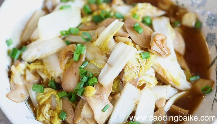 杏鲍菇烩圆白菜的做法 怎么做杏鲍菇烩圆白菜