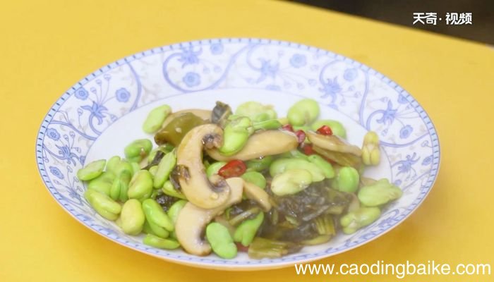 口蘑蚕豆的做法口蘑蚕豆怎么做
