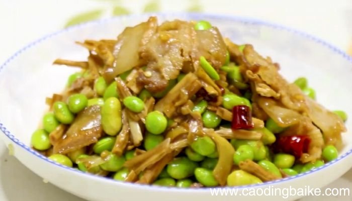 毛豆笋干炖肉的做法毛豆笋干炖肉怎么做