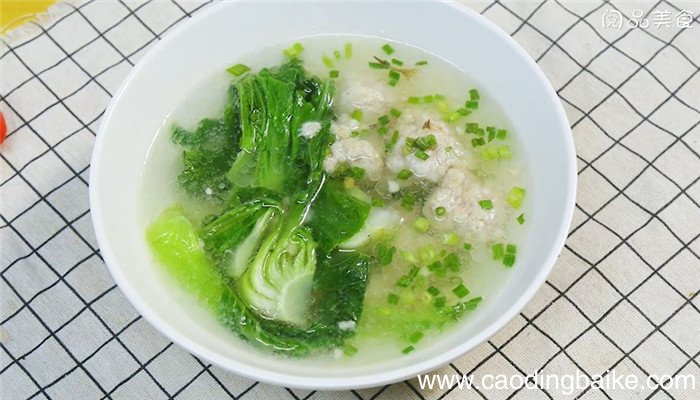 青菜猪肉丸子汤怎么做 青菜猪肉丸子汤的做法
