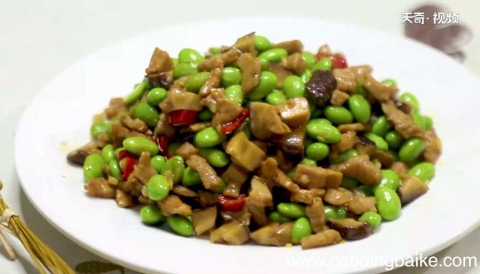 香菇毛豆炒肉的做法香菇毛豆炒肉怎么做