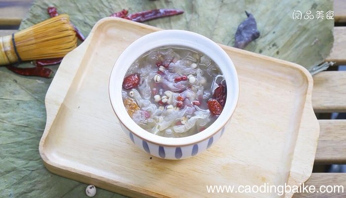 银耳红豆薏米红枣汤的做法 银耳红豆薏米红枣汤怎么做