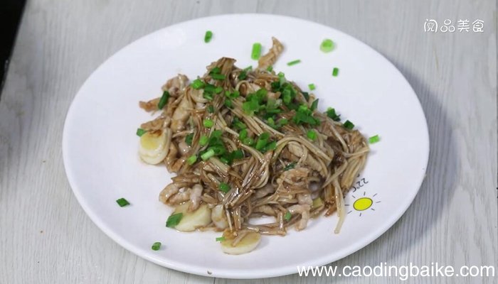 金针菇炒肉丝的做法 金针菇炒肉丝怎么做