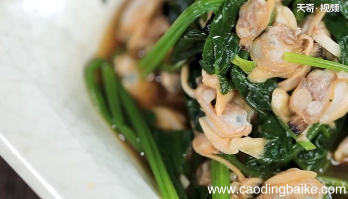 大蒜菠菜拌蛤仁的做法 大蒜菠菜拌蛤仁怎么做