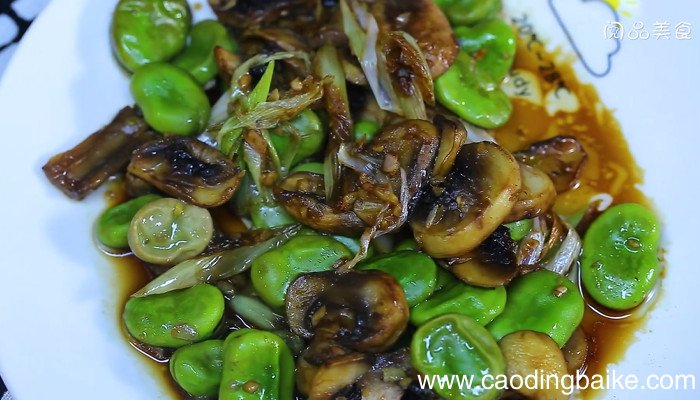 蚕豆炒蘑菇的做法 蚕豆炒蘑菇怎么做