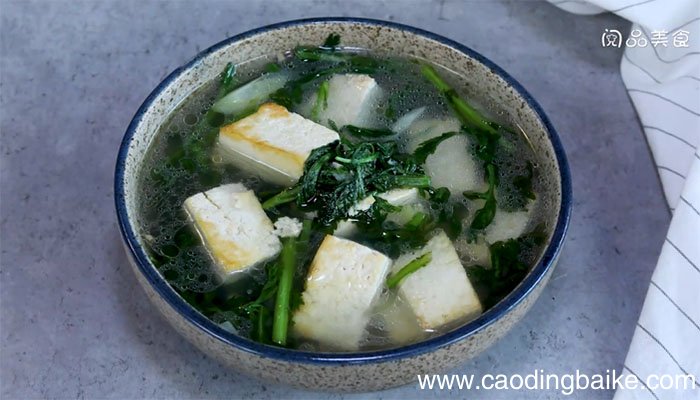 茼蒿炖豆腐做法 茼蒿炖豆腐怎么做